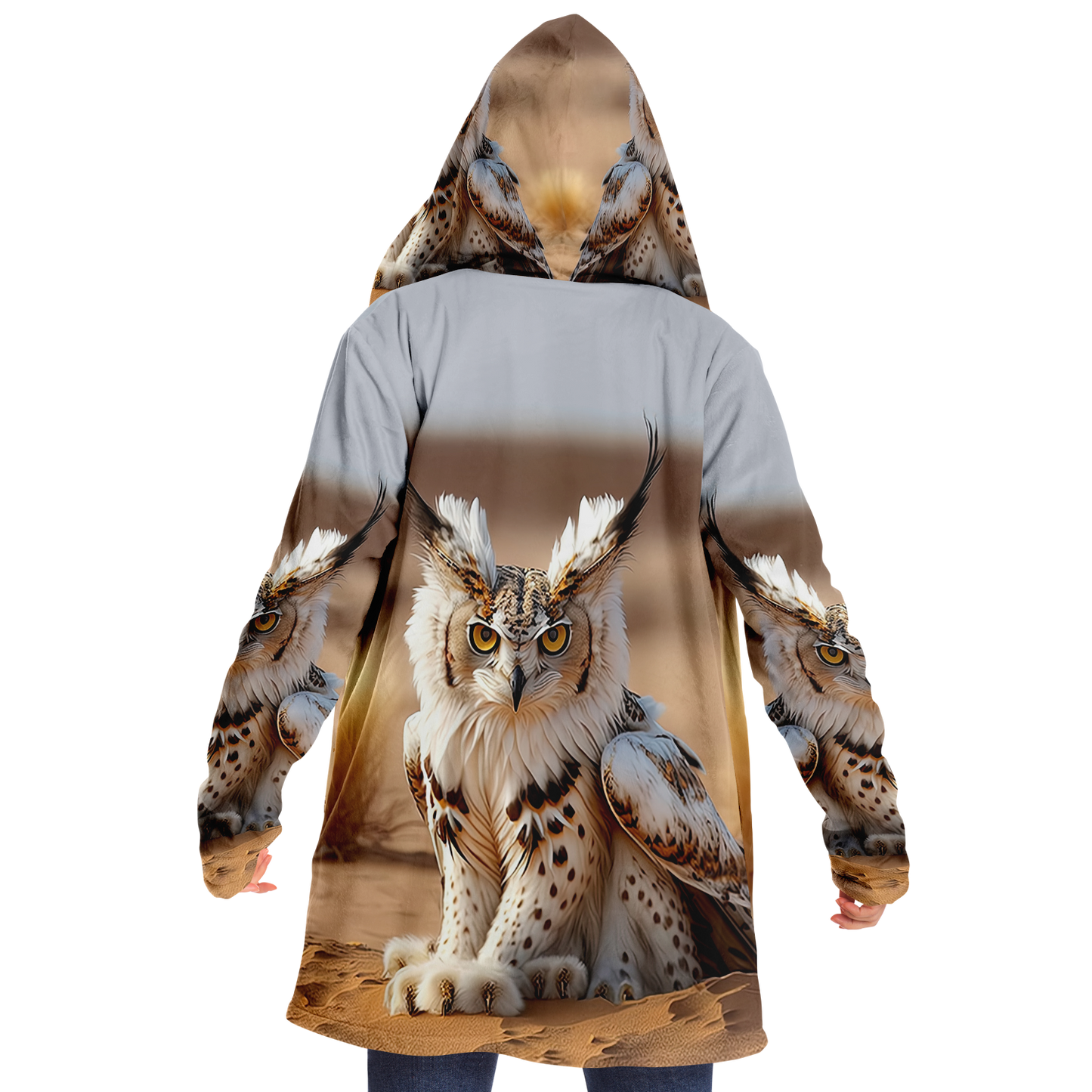 Lynx Owl Microfleece Cloak