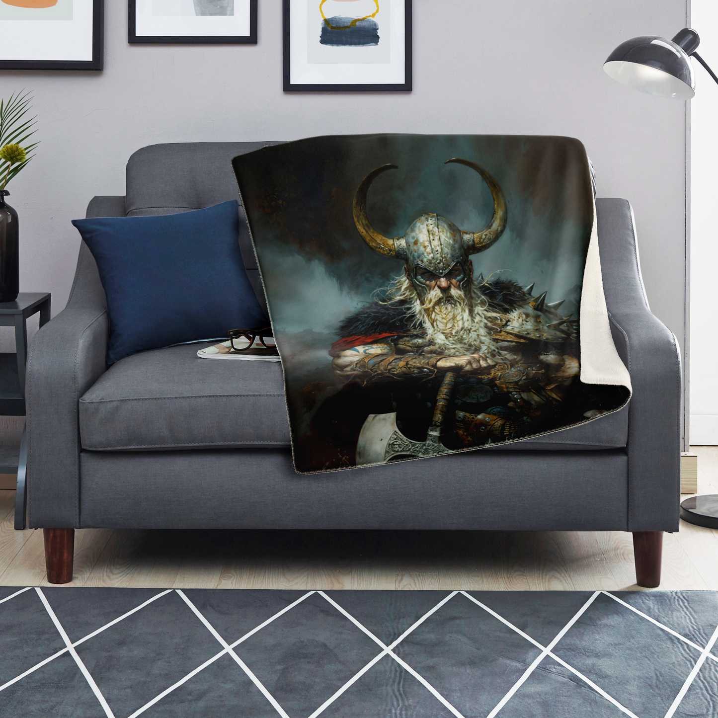 Battleworn Berserker Premium Microfleece Blanket