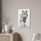 "Wolf Sketch" Canvas Stretched, 0.75" - Print