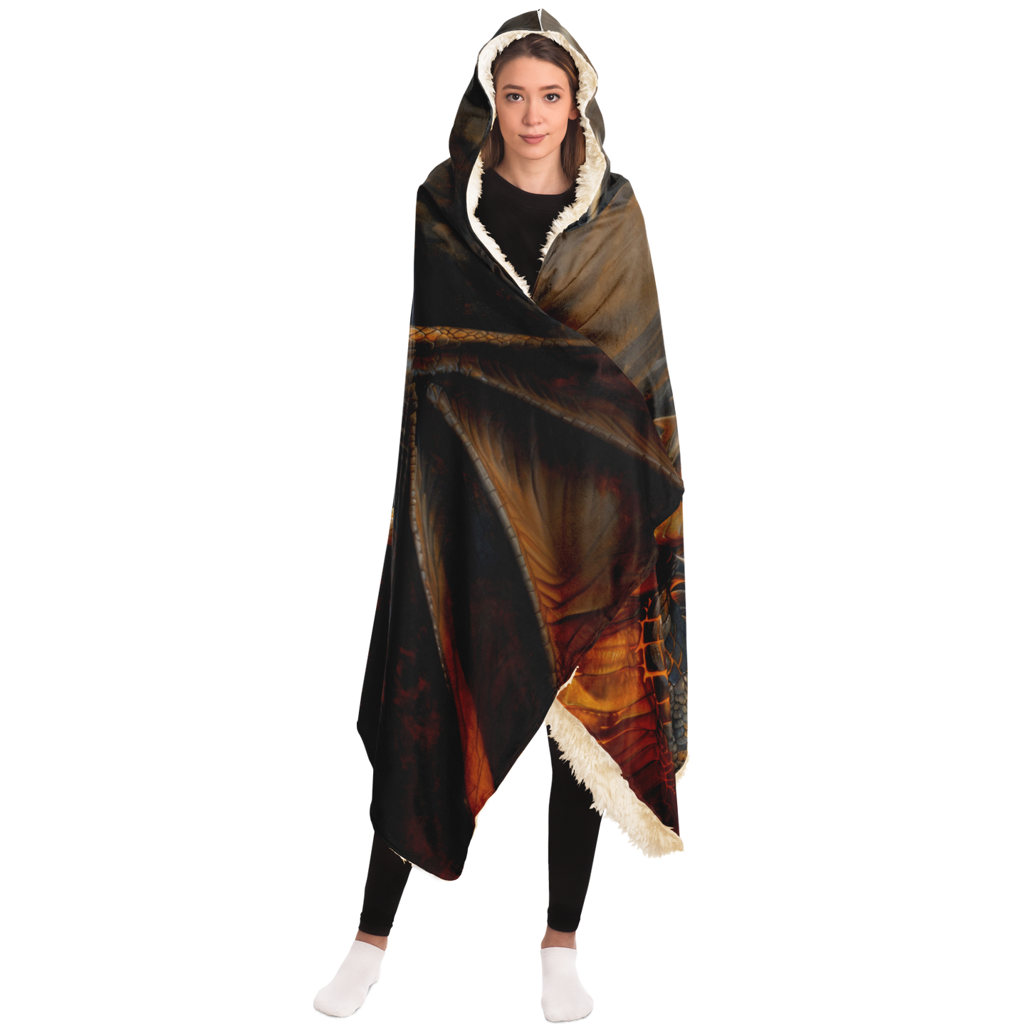 Fireheart - Grandfather Dragon Hooded Blanket