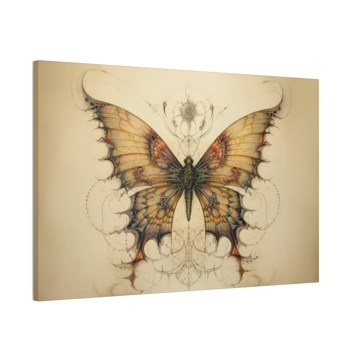 "Dragontailed Butterfly"  Canvas Stretched, 0.75" - Print