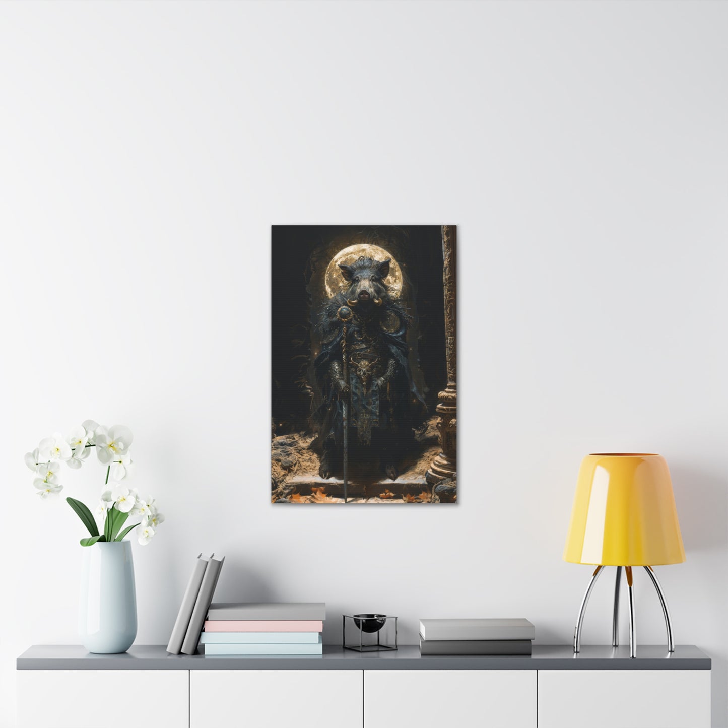 "Shadowtusk Shaman" Canvas Stretched, 0.75" - Print