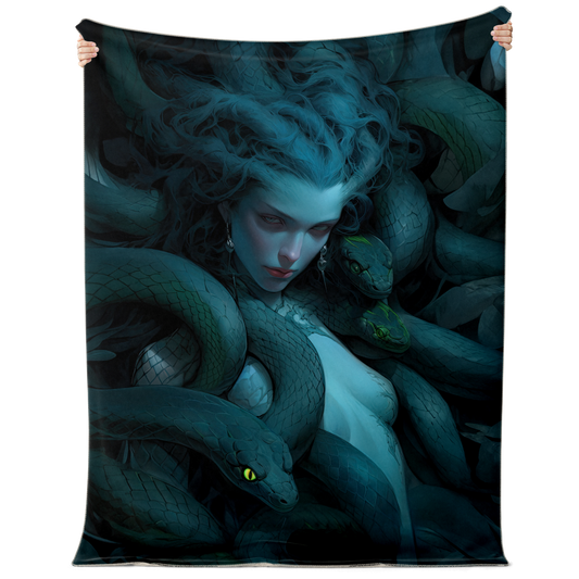 Last Gaze Of The Medusa Microfleece Blanket