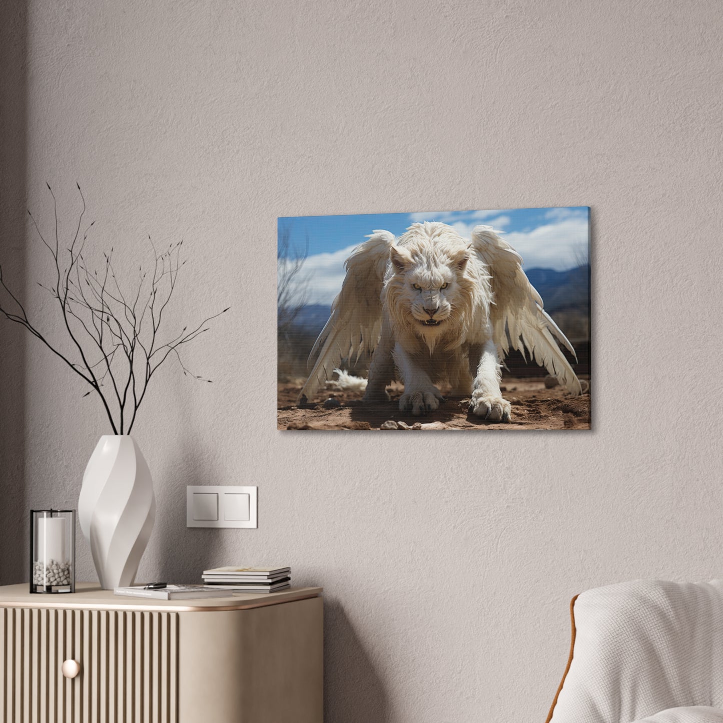 "Albino Skyroar"  Canvas Stretched, 0.75" - Print