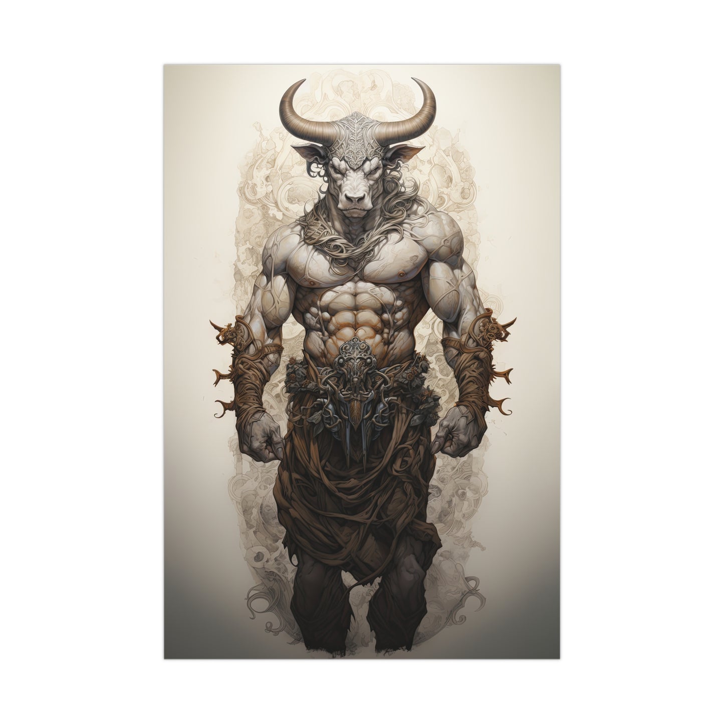 "Minotaur Deity" Poster - Print