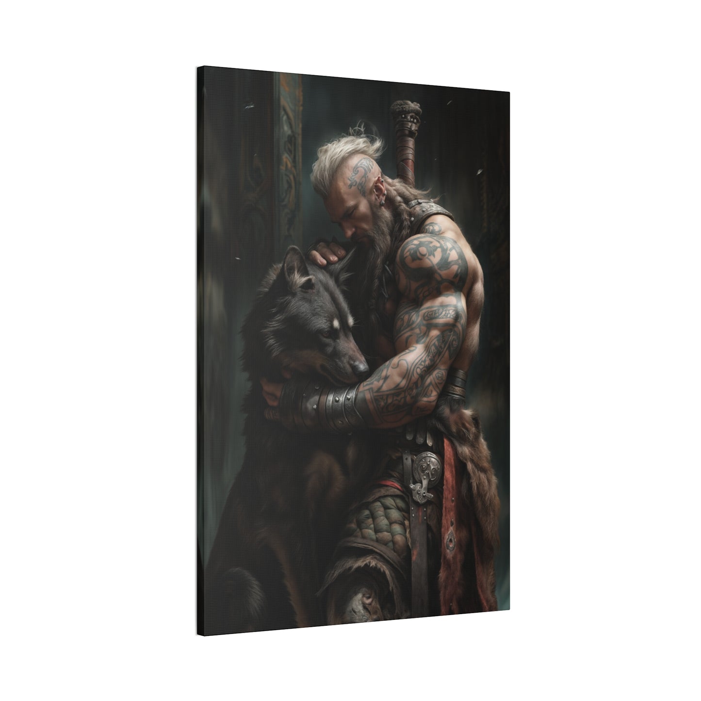 "Vikings Best Friend" Canvas Stretched, 0.75" - Print