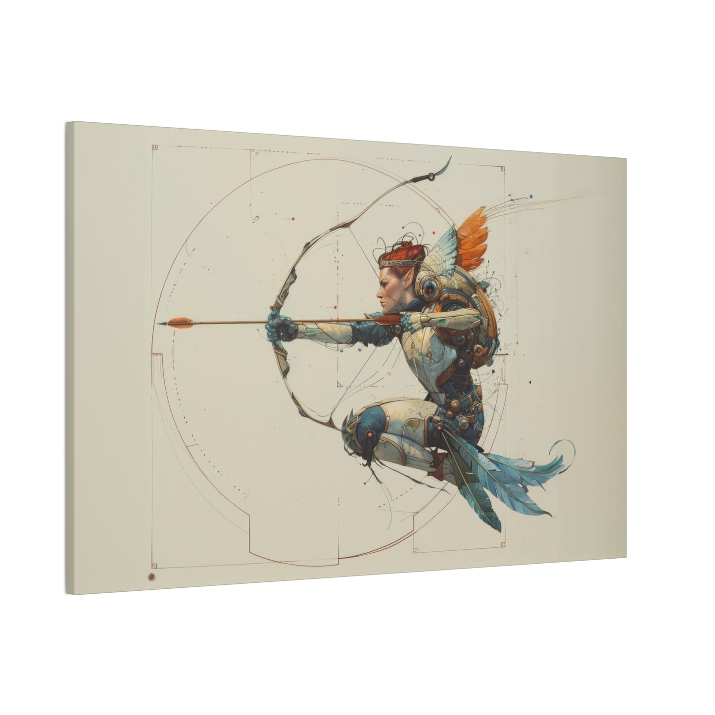 "Skyborne Archer"  Canvas Stretched, 0.75" - Print