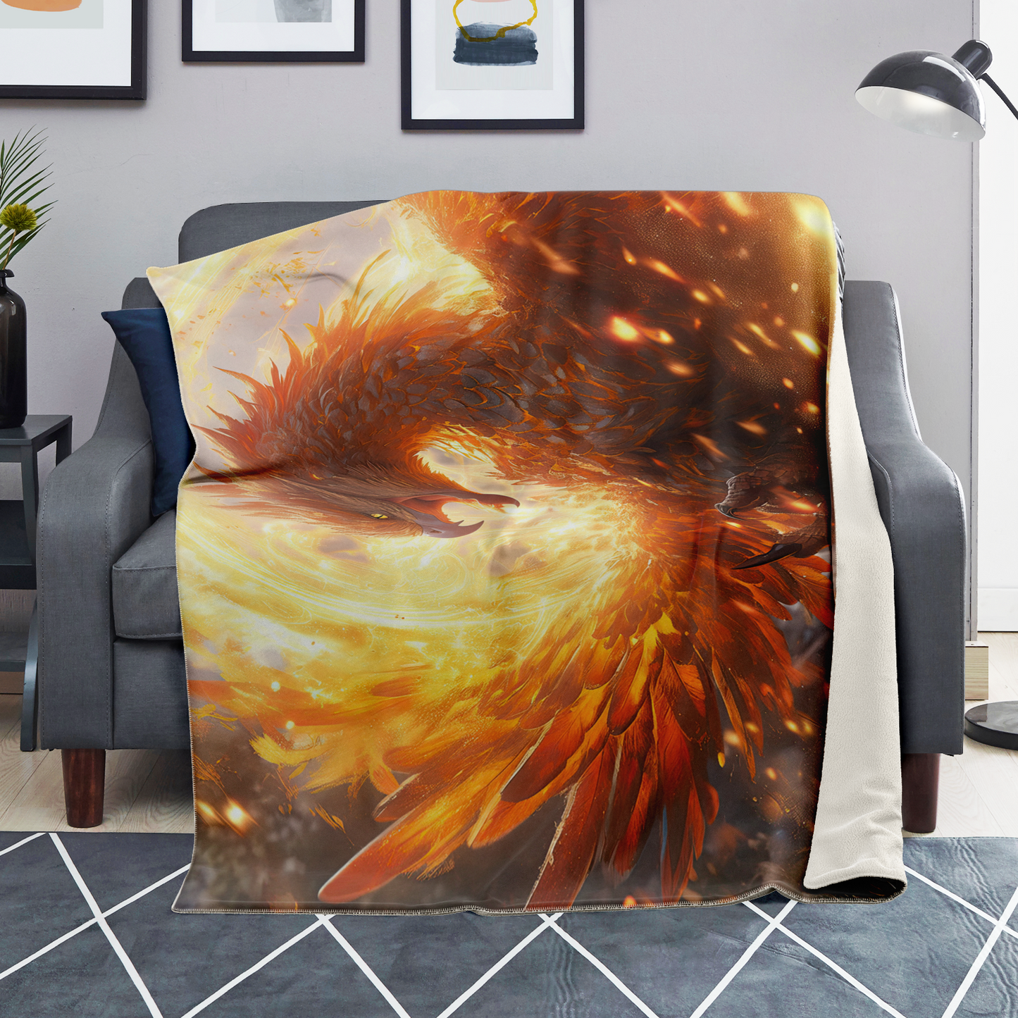 Phoenix Furnace Premium Microfleece Blanket