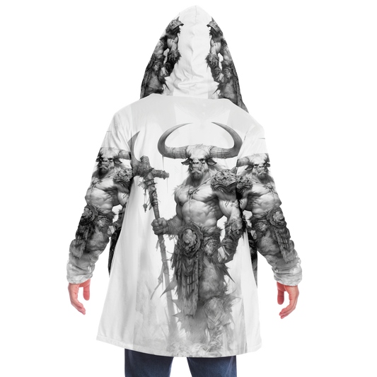 Minotaur Viking Sketch Microfleece Cloak