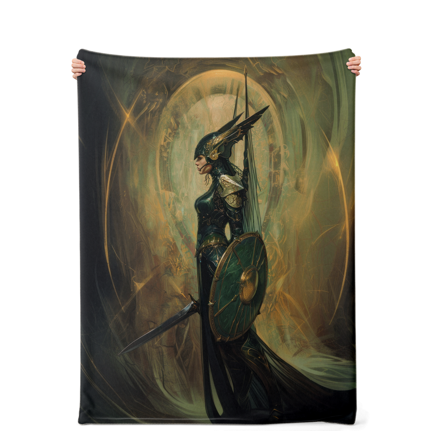 Elite Elven Guardian Premium Microfleece Blanket