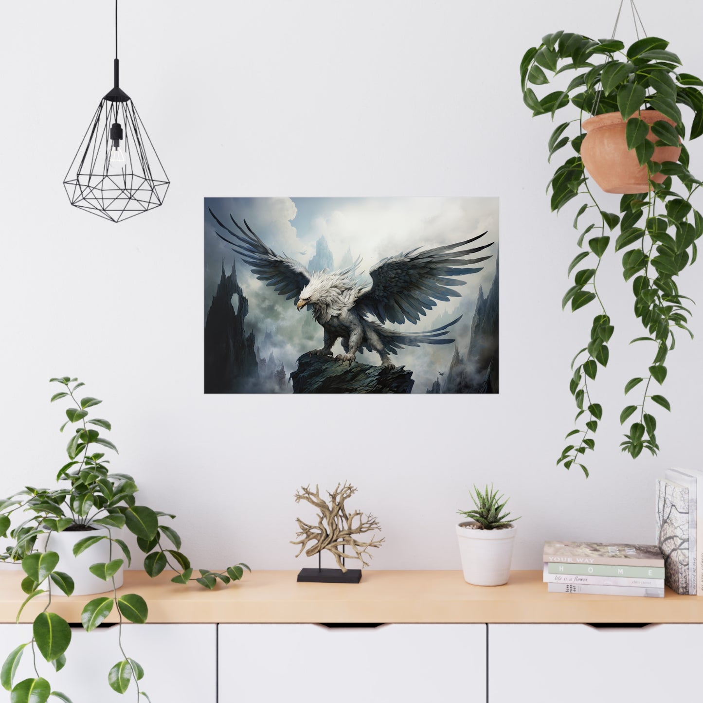 "Glacier Guardian Griffon" Poster - Print