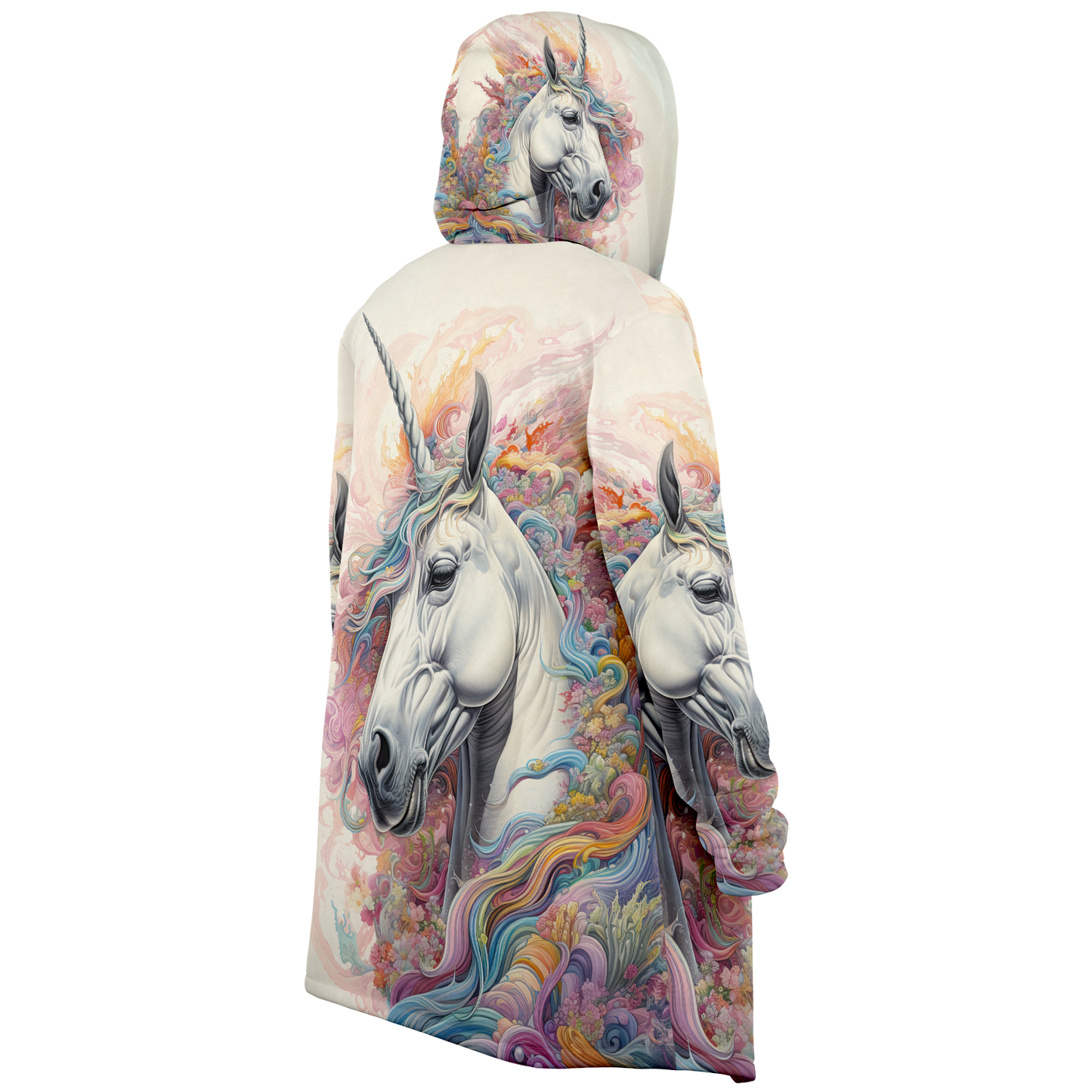 Fluro Unicorn Microfleece Cloak