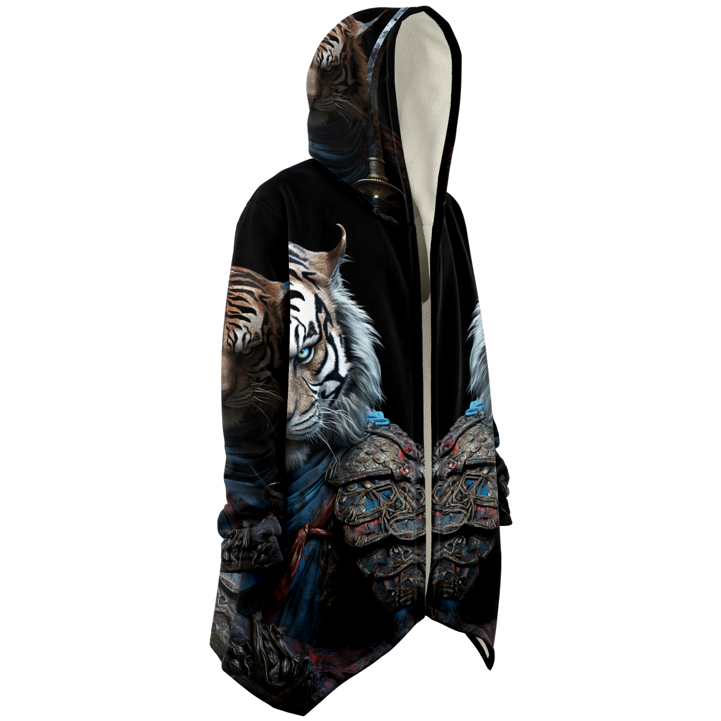 Tiger Samurai Microfleece Cloak