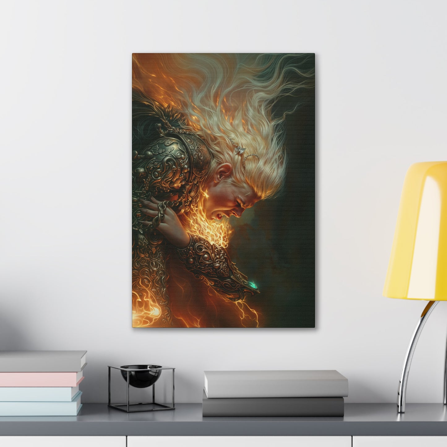 "Fiery Choices" Canvas Stretched, 0.75" - Print