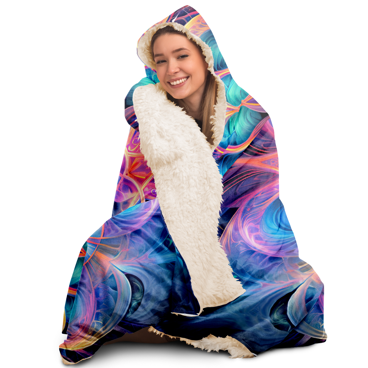 Opal Star Exploder Festival Hooded  Blanket