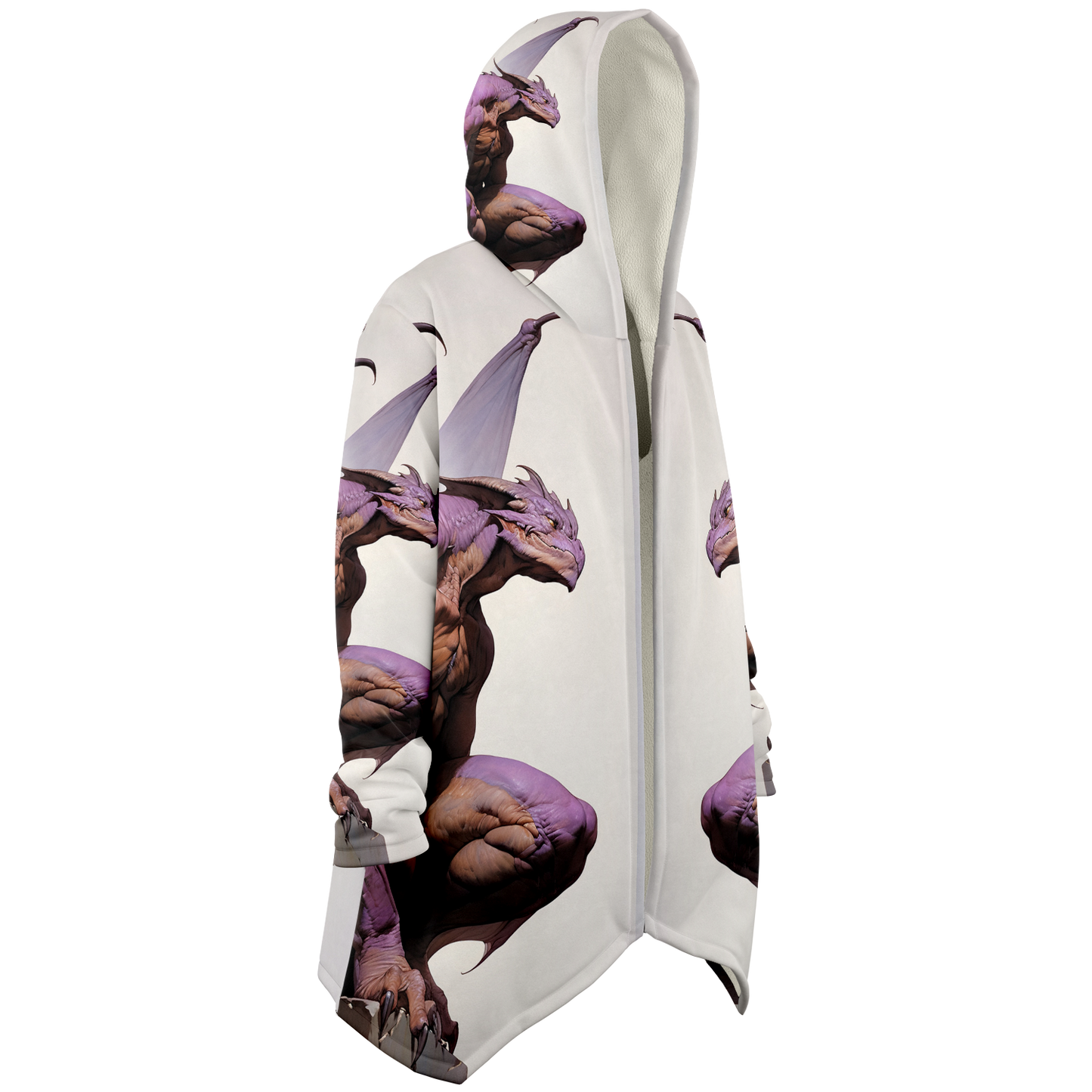 Zephyrion The Violet Winged Draconian Microfleece Cloak