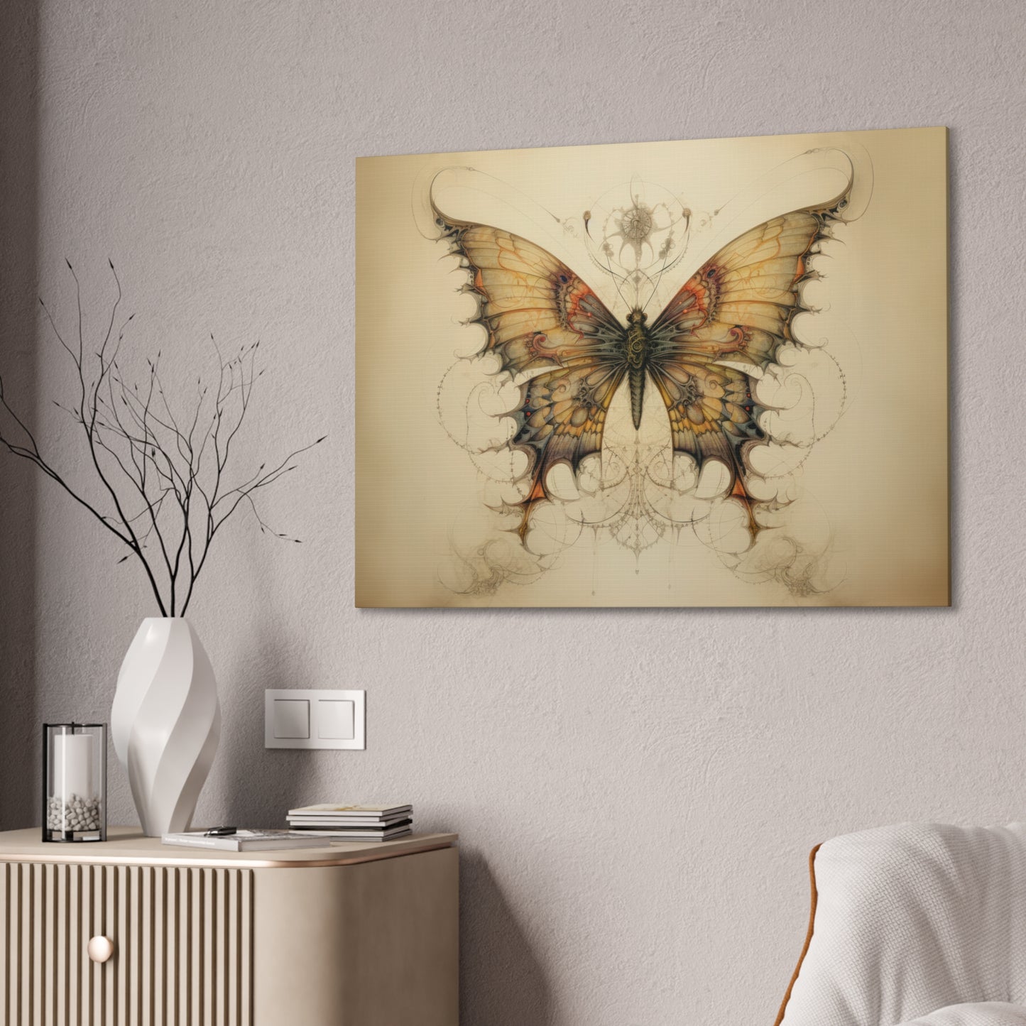 "Dragontailed Butterfly"  Canvas Stretched, 0.75" - Print