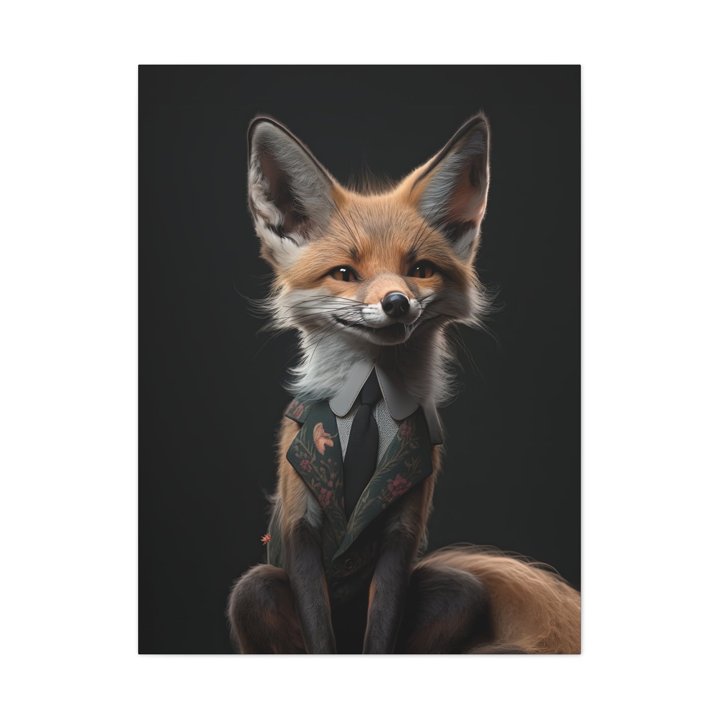 "Mr Sleek Fox" Canvas Stretched, 0.75" - Print