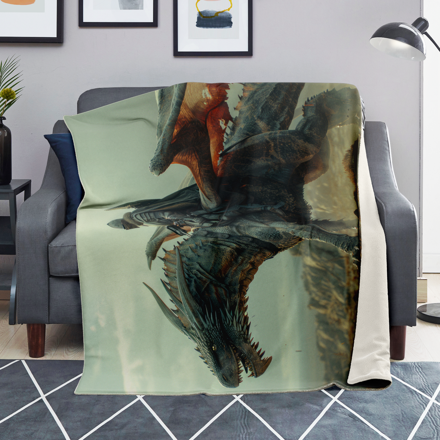 Premium Microfleece Dragon Captain Blanket