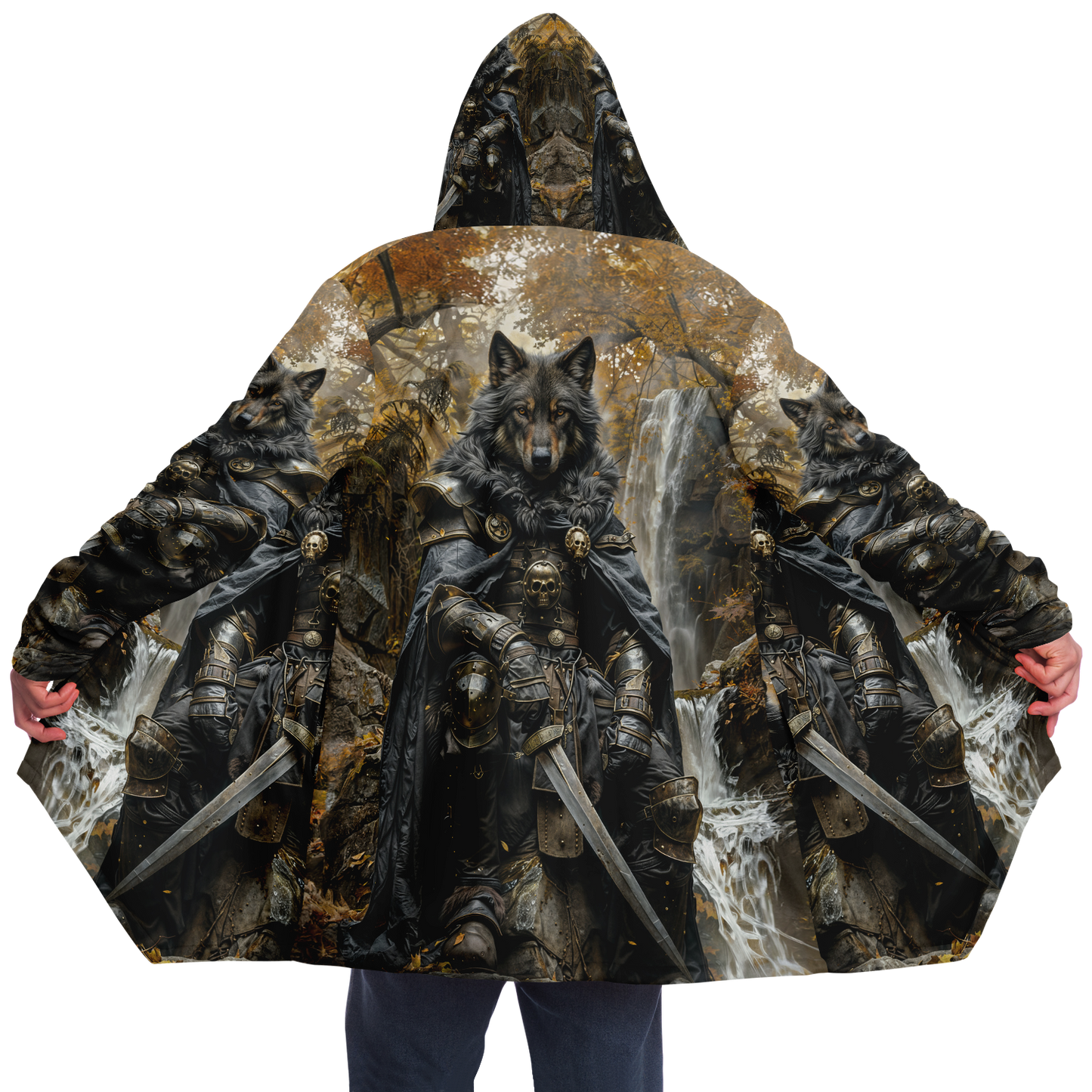 Dark Wolf Microfleece Cloak