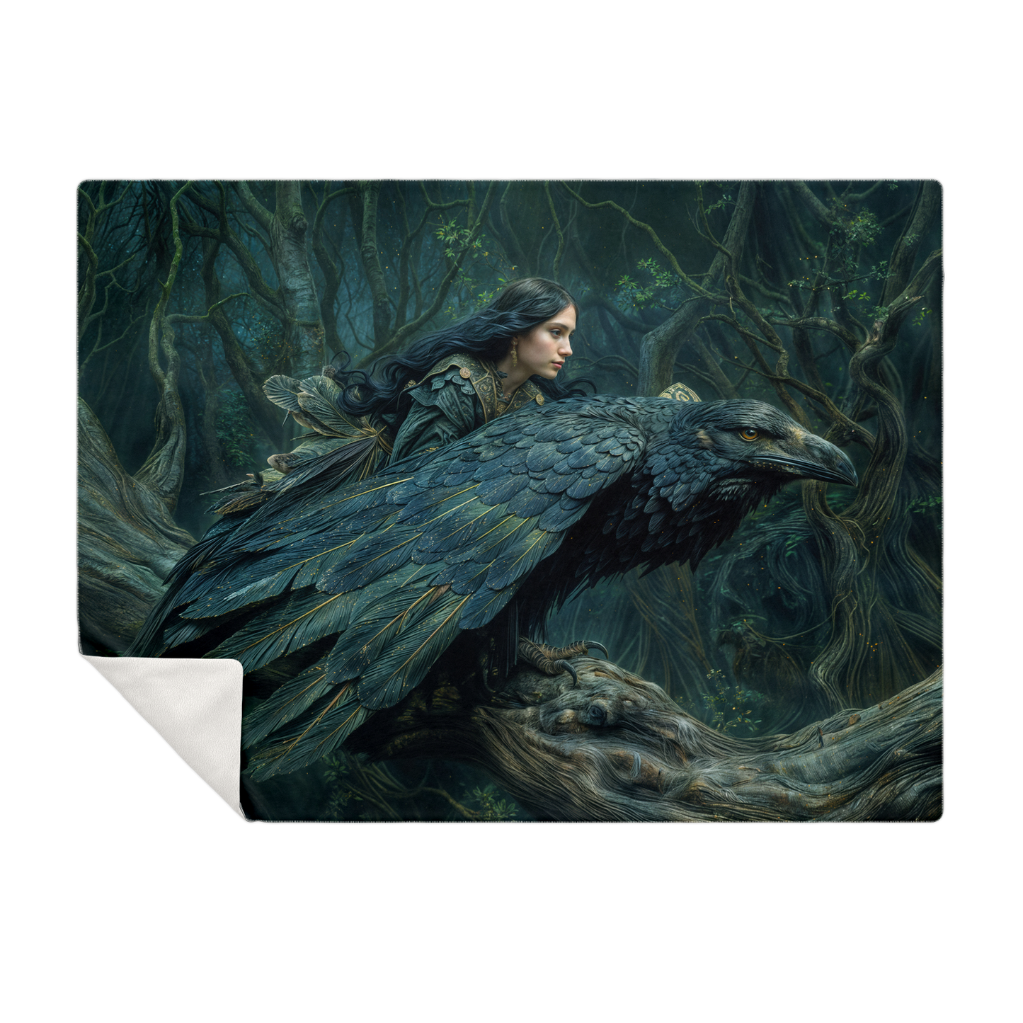 Lady Of The Crows Premium Microfleece Blanket