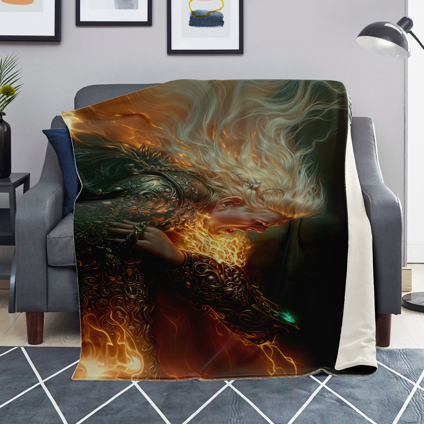 Fiery Choices Premium Microfleece Blanket