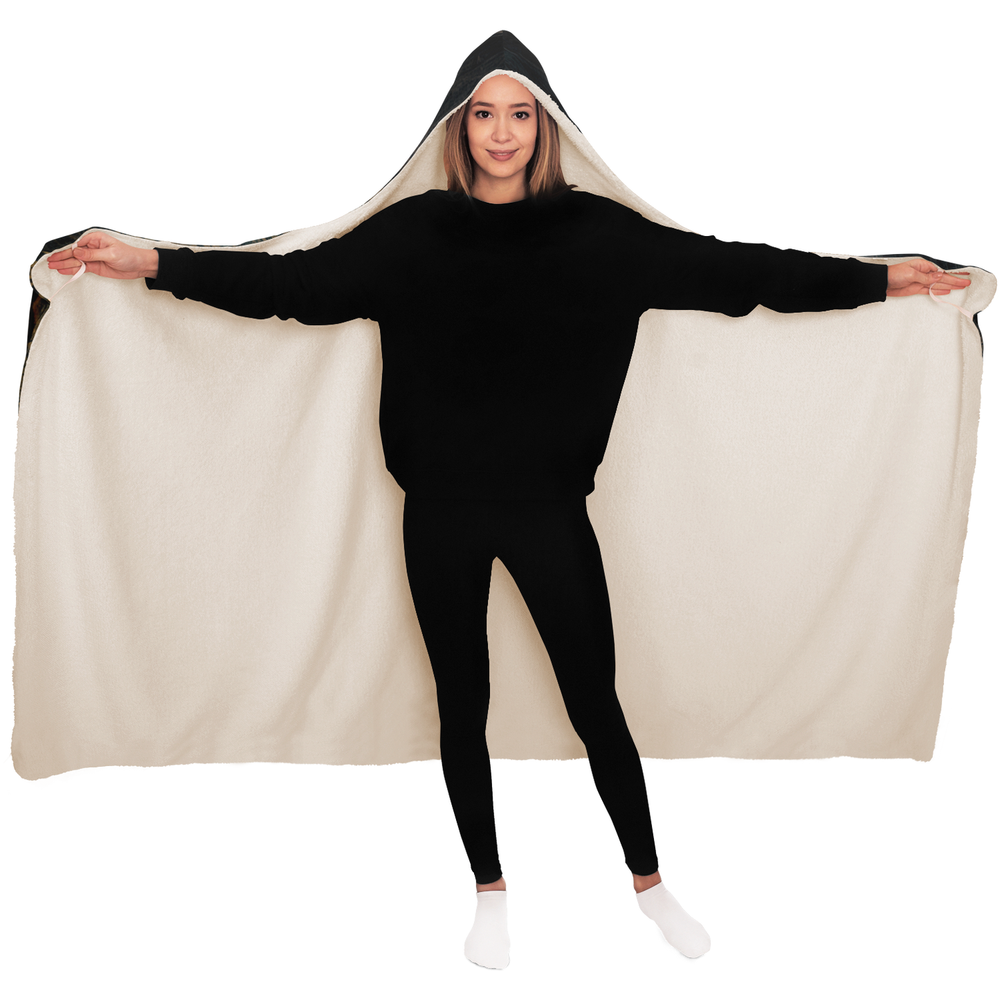 The Ivory King Hooded Blanket