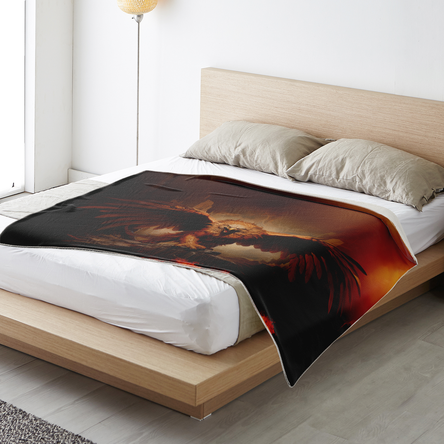 Inferno Griffon Premium Microfleece Blanket