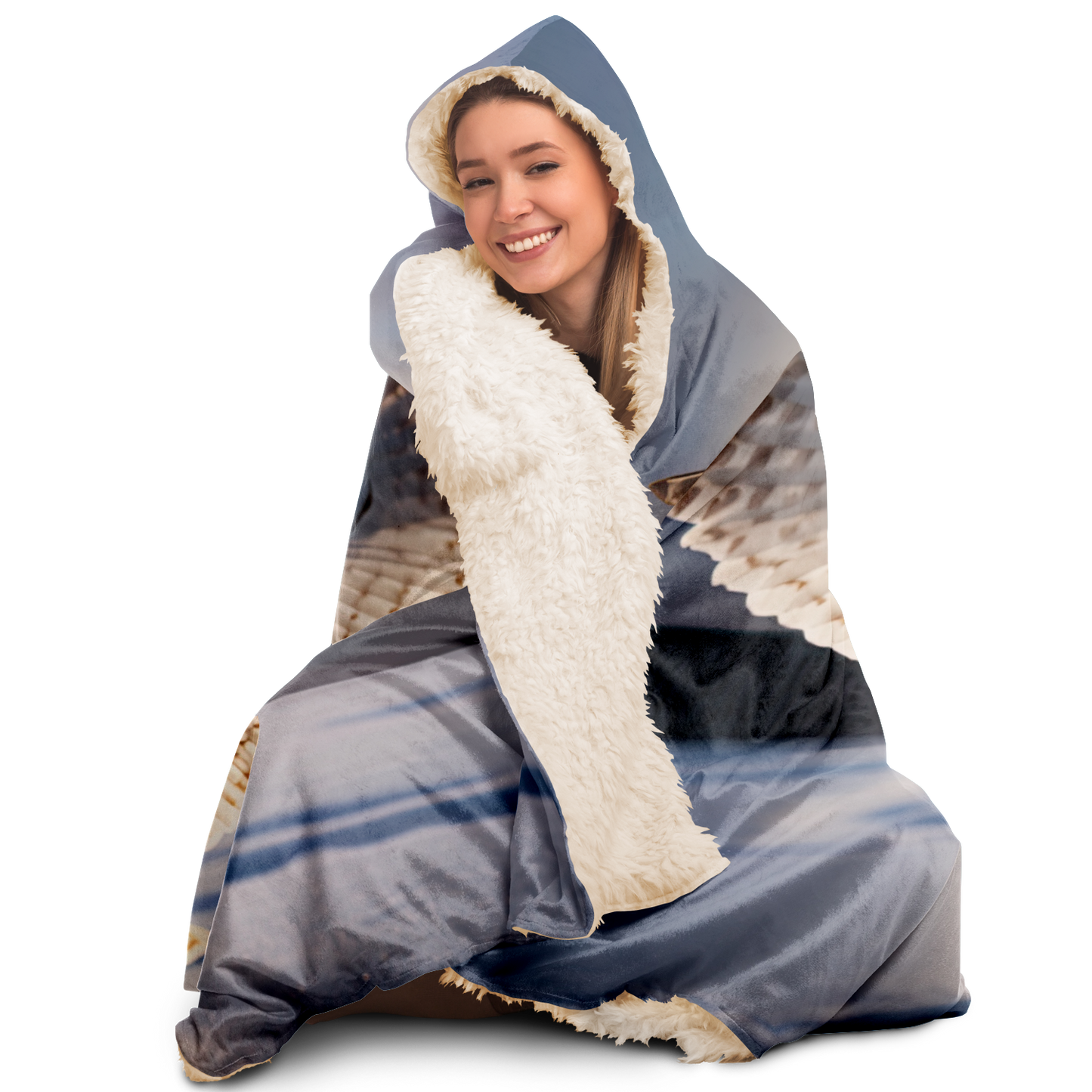 Snow Owl Hooded Blanket