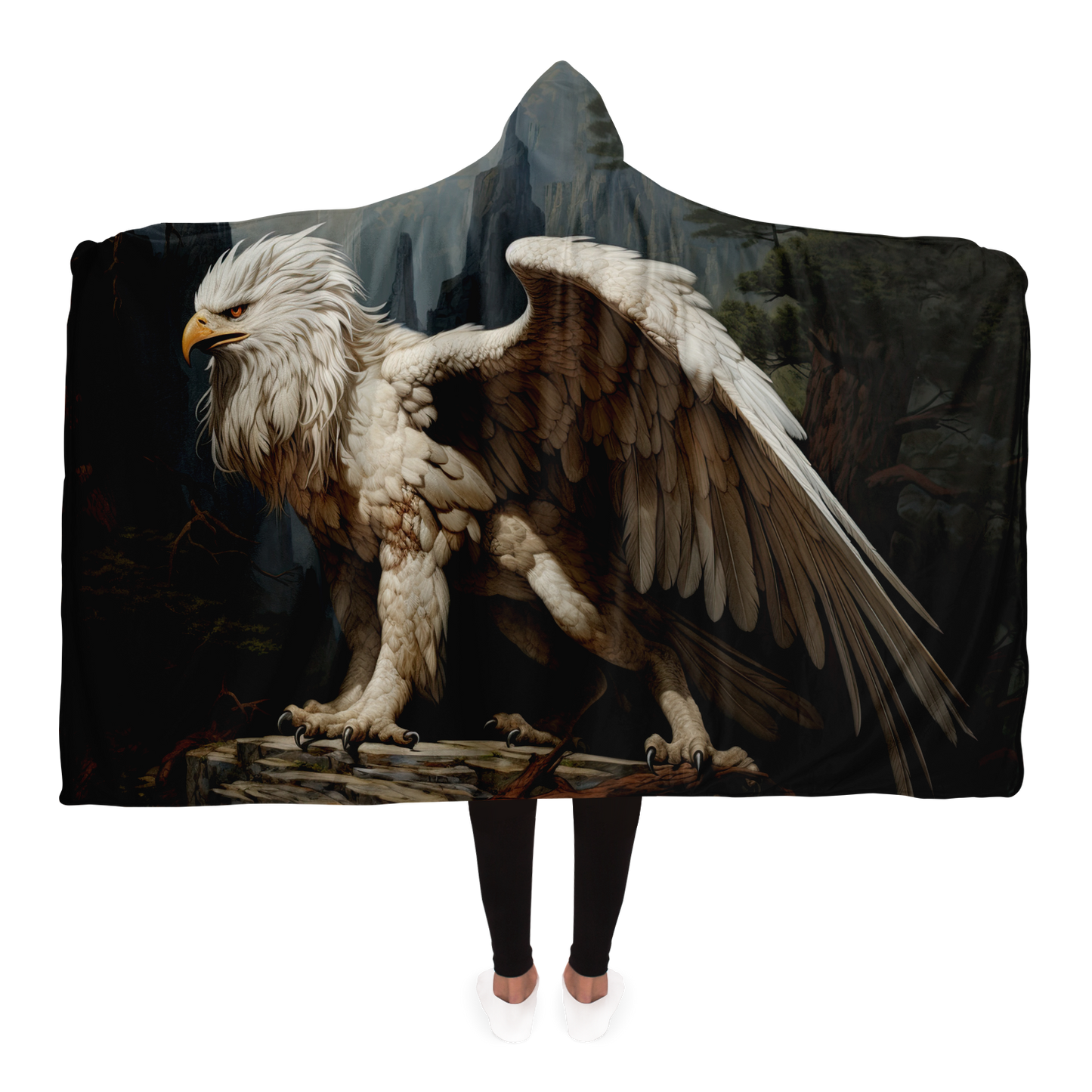 Forest Sentinel Griffon Hooded Blanket