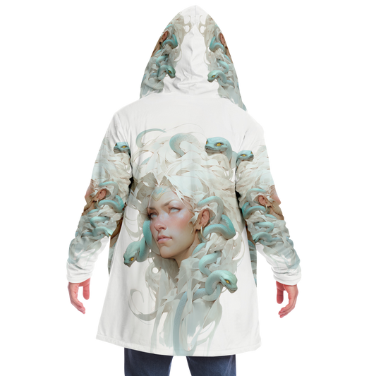 White Medusa Queen Microfleece Cloak