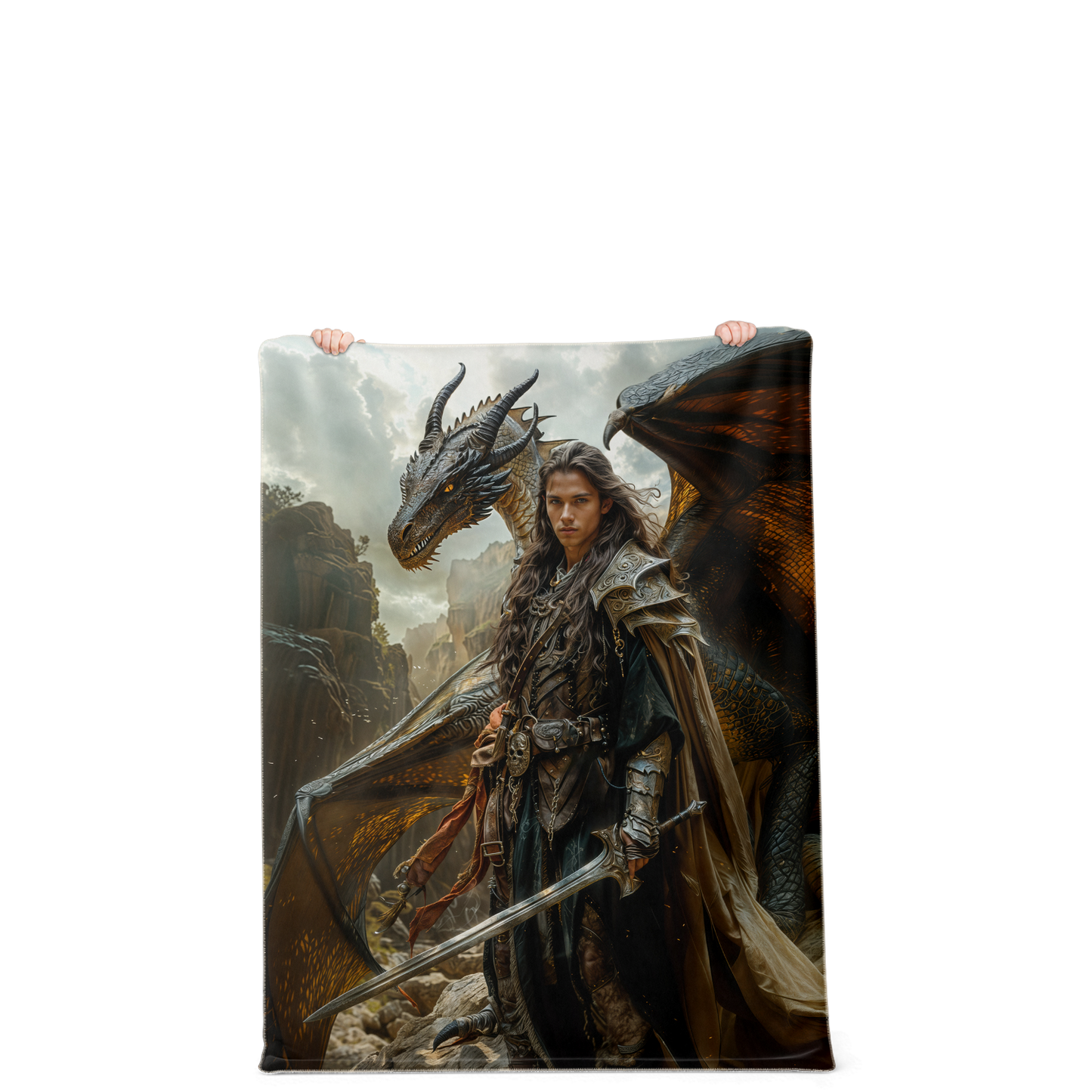 Oathbound by Fire and Steel Premium Microfleece Blanket