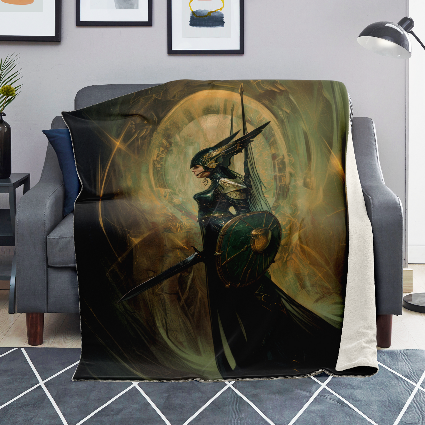 Elite Elven Guardian Premium Microfleece Blanket