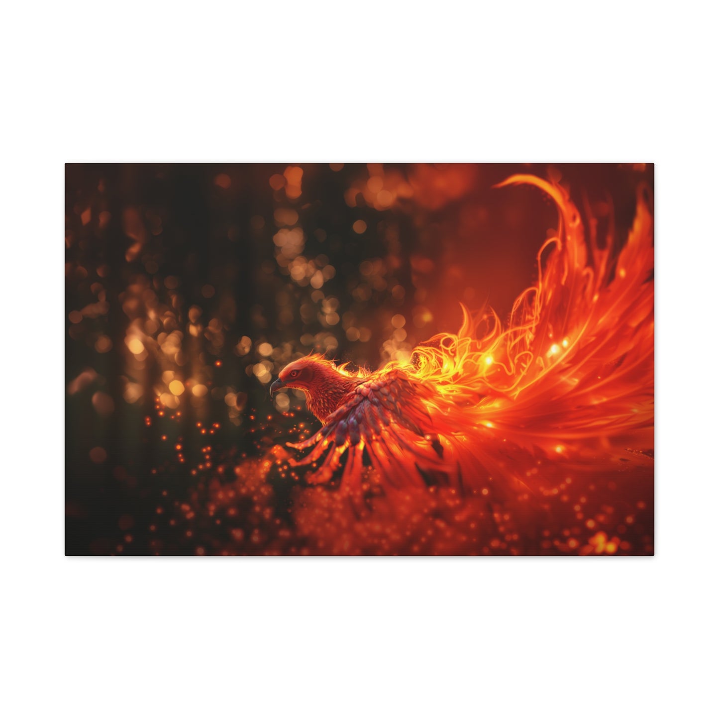 "Blazing Grace Phoenix"  Canvas Stretched, 0.75" - Print