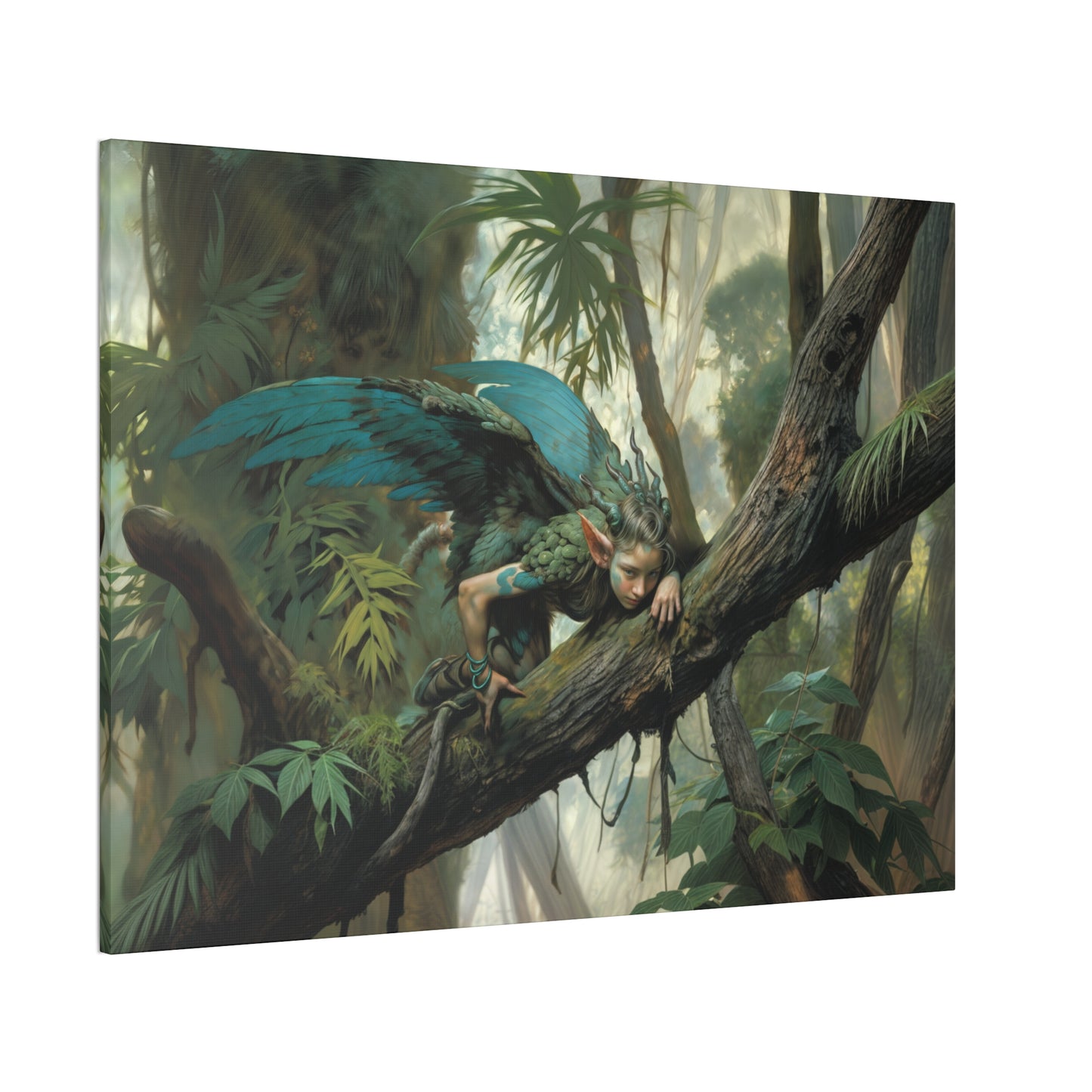 "The Woodland Sprite’s Watcher"  Canvas Stretched, 0.75" - Print