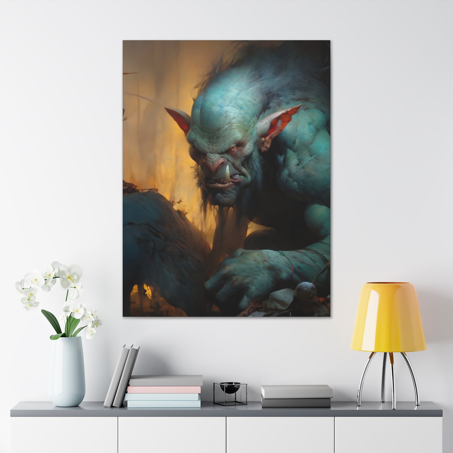 "Hungry Troll" Canvas Stretched, 0.75" - Print