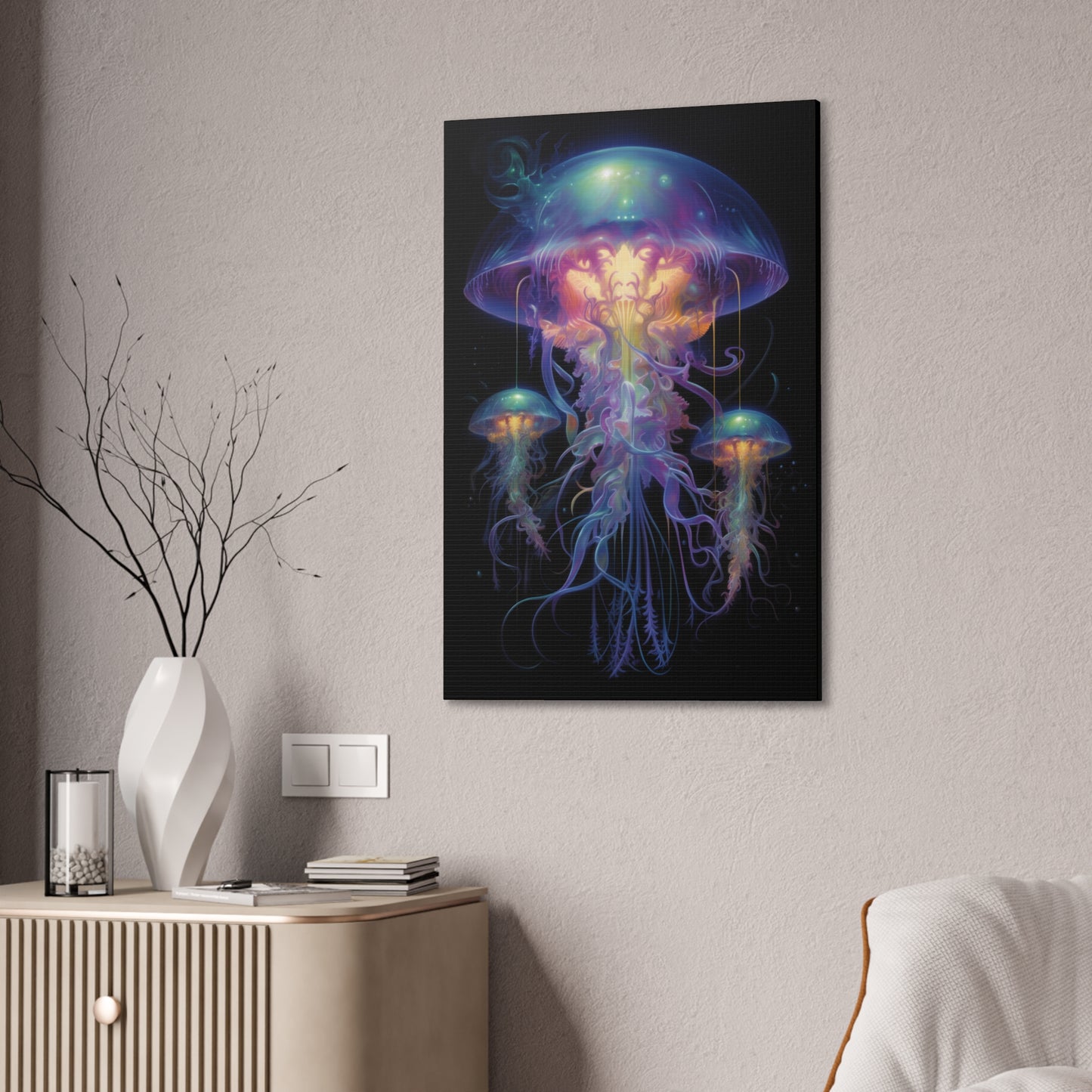 "Space Jellyfish 1" Canvas Stretched, 0.75" - Print