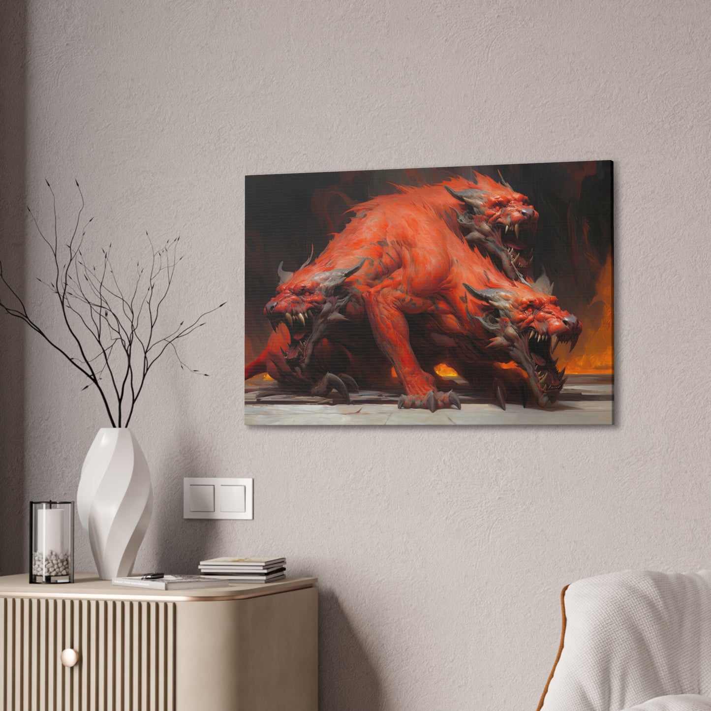 "Hound Of Hades"  Canvas Stretched, 0.75" - Print