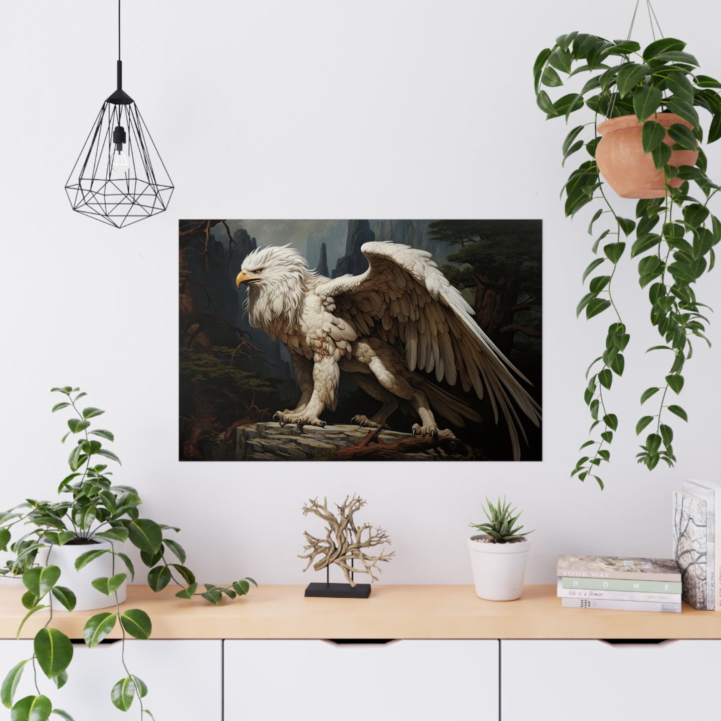 "Forest Sentinel Griffon" Poster - Print