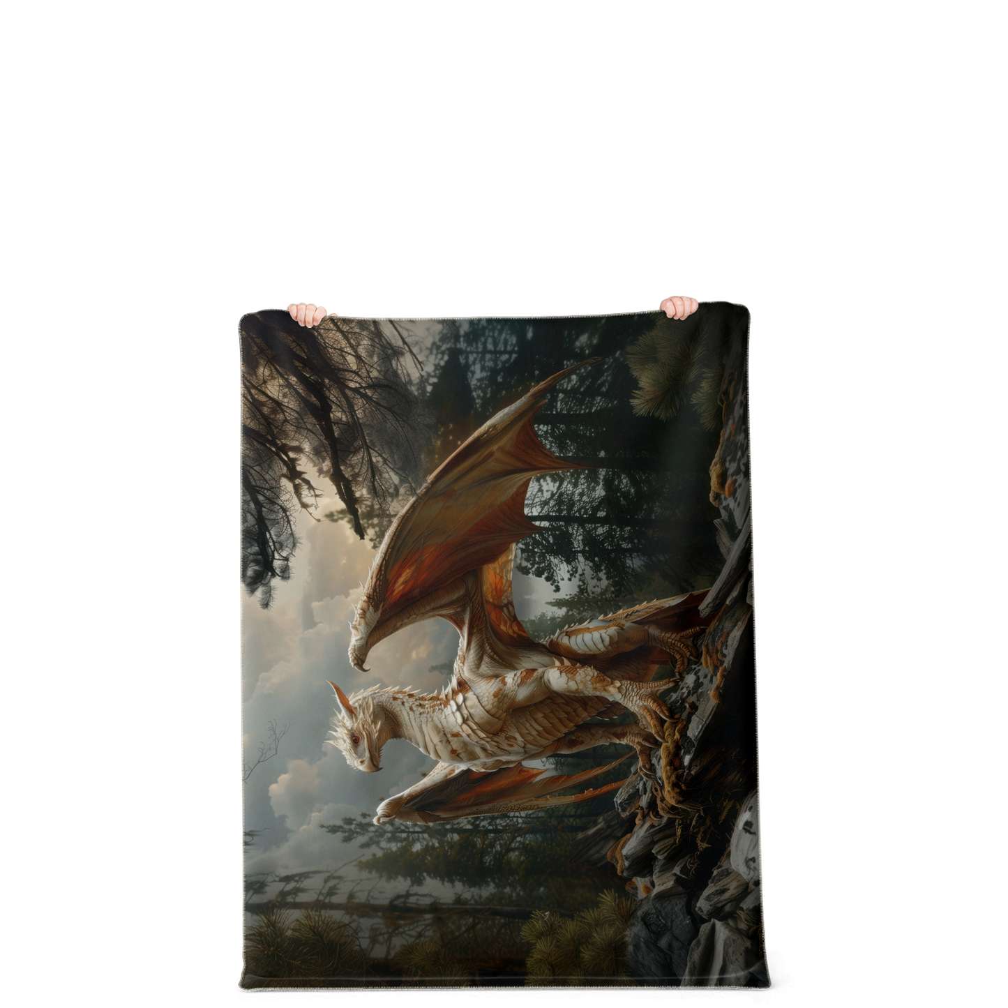 Forest Drake Premium Microfleece Blanket