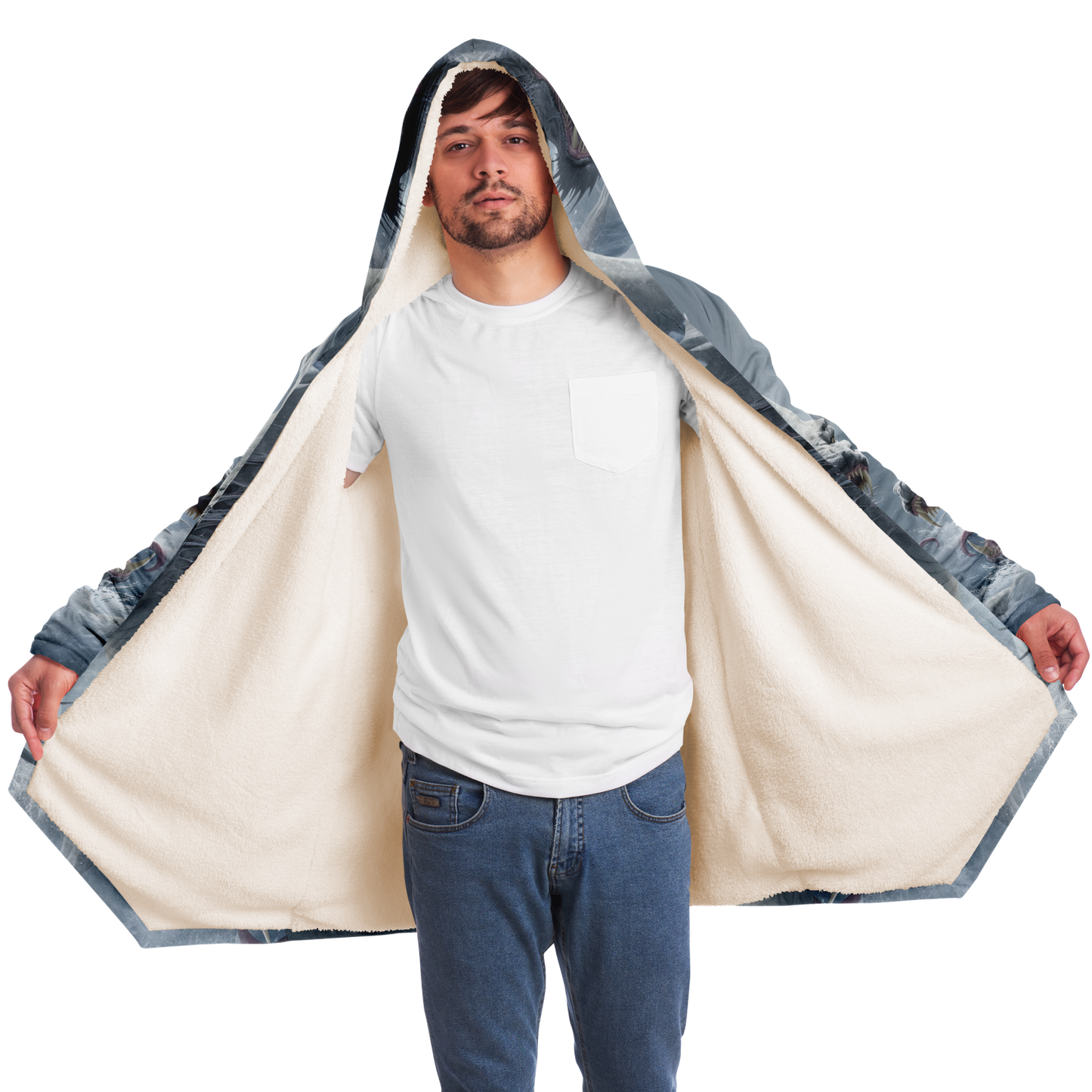 Hectic Hydra Microfleece Cloak - AOP