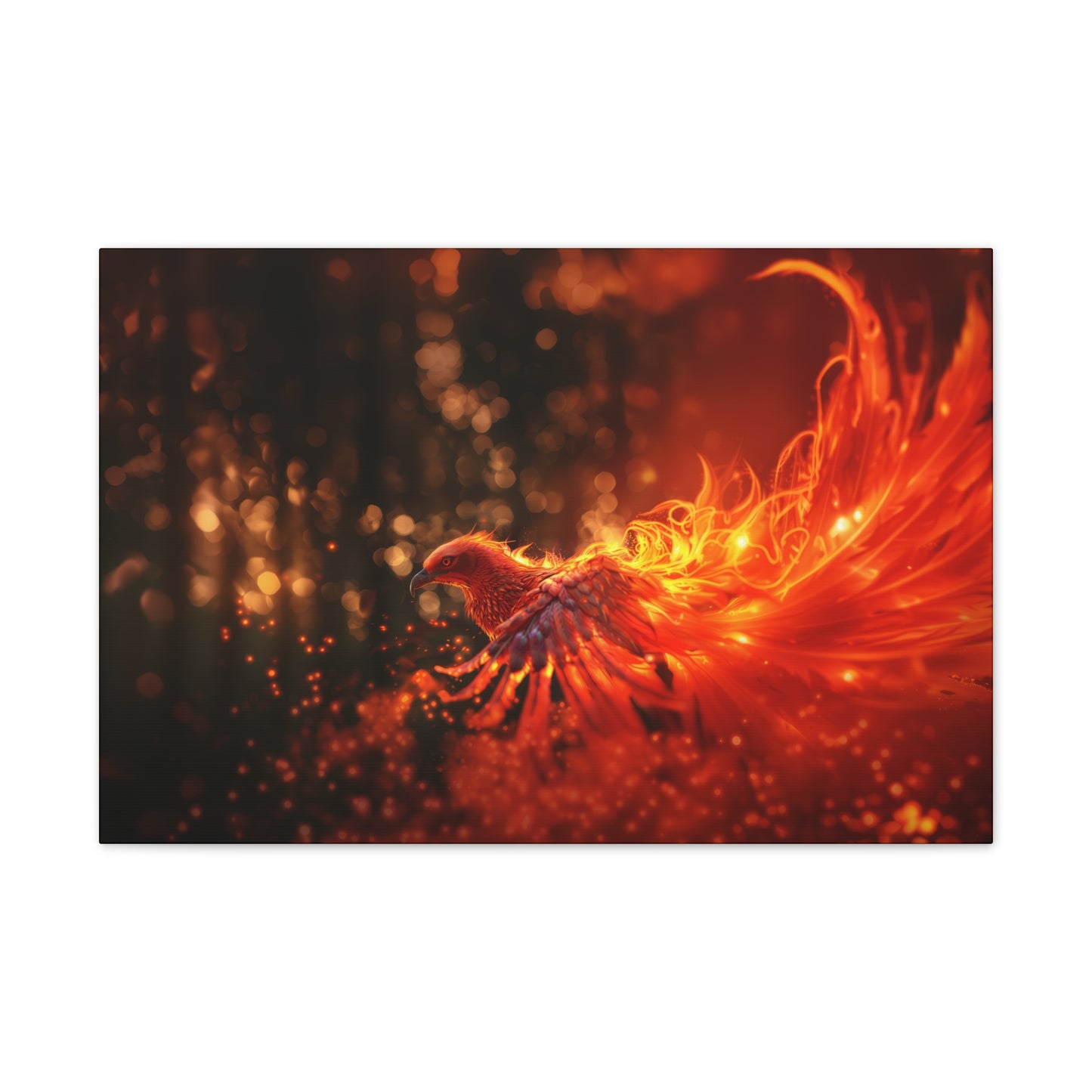 "Blazing Grace Phoenix"  Canvas Stretched, 0.75" - Print