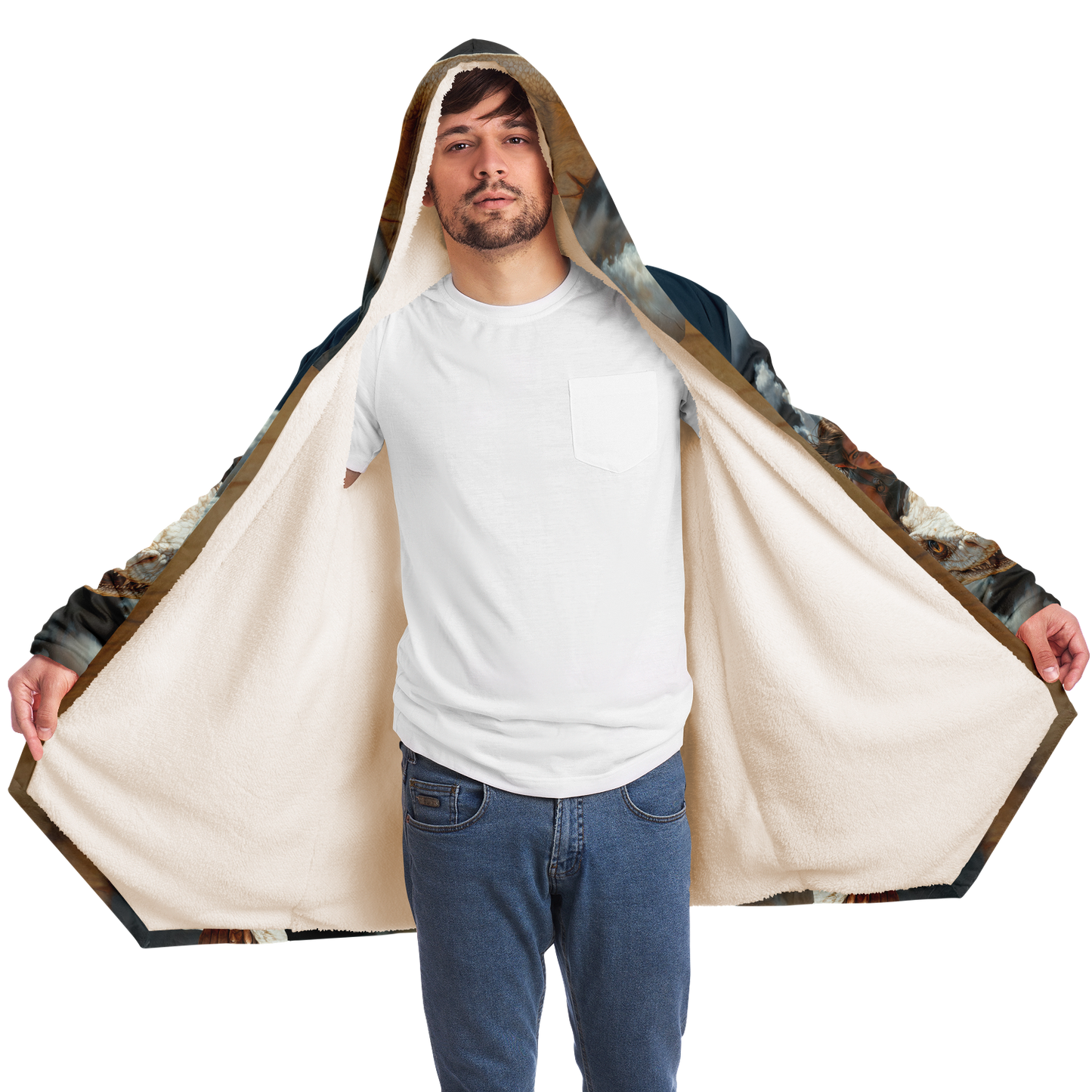 The Dragon Rider’s Smile Microfleece Cloak