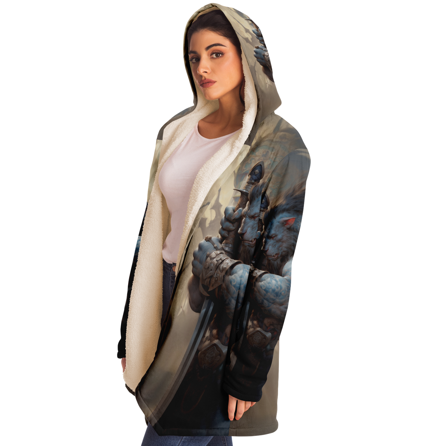 Werewolf Warrior Microfleece Cloak