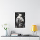 "Dark Brown & White Falcon Owl Samurai" Canvas Stretched, 0.75" - Print