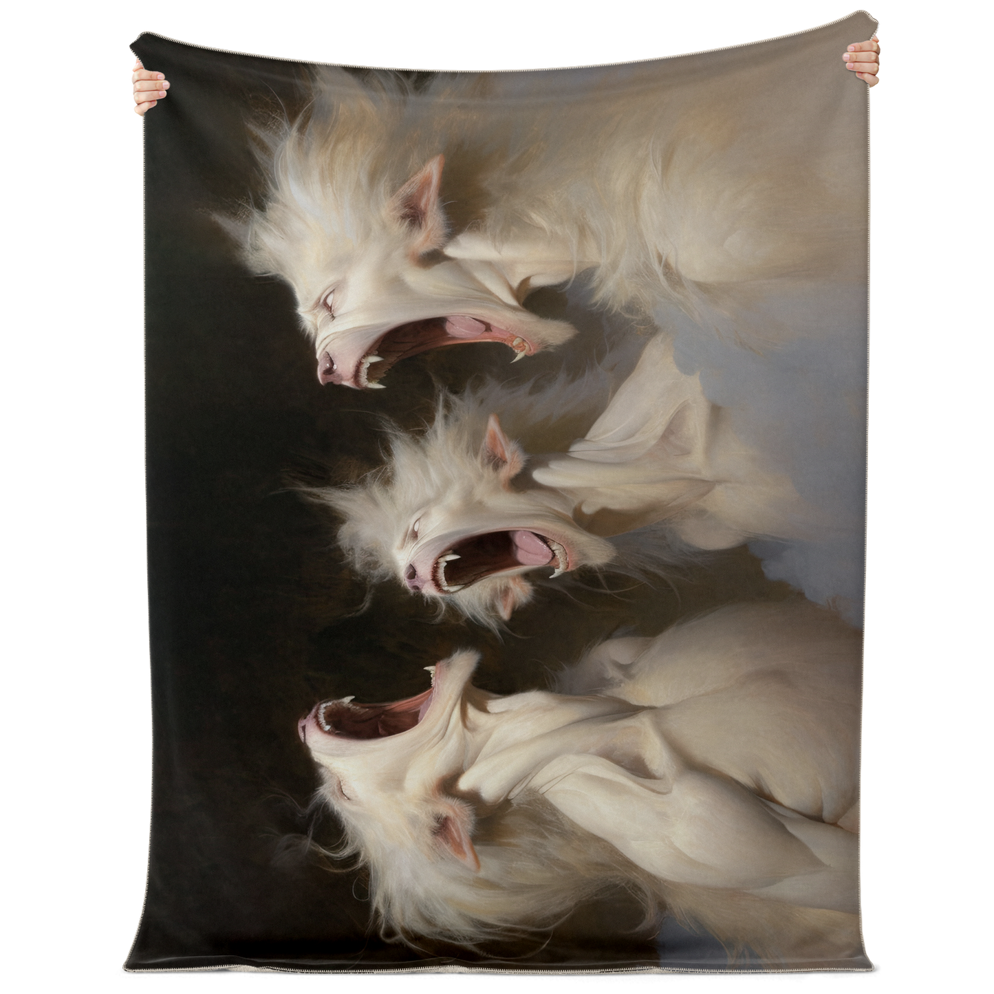 Albino Werewolf Chorus Premium Microfleece Blanket