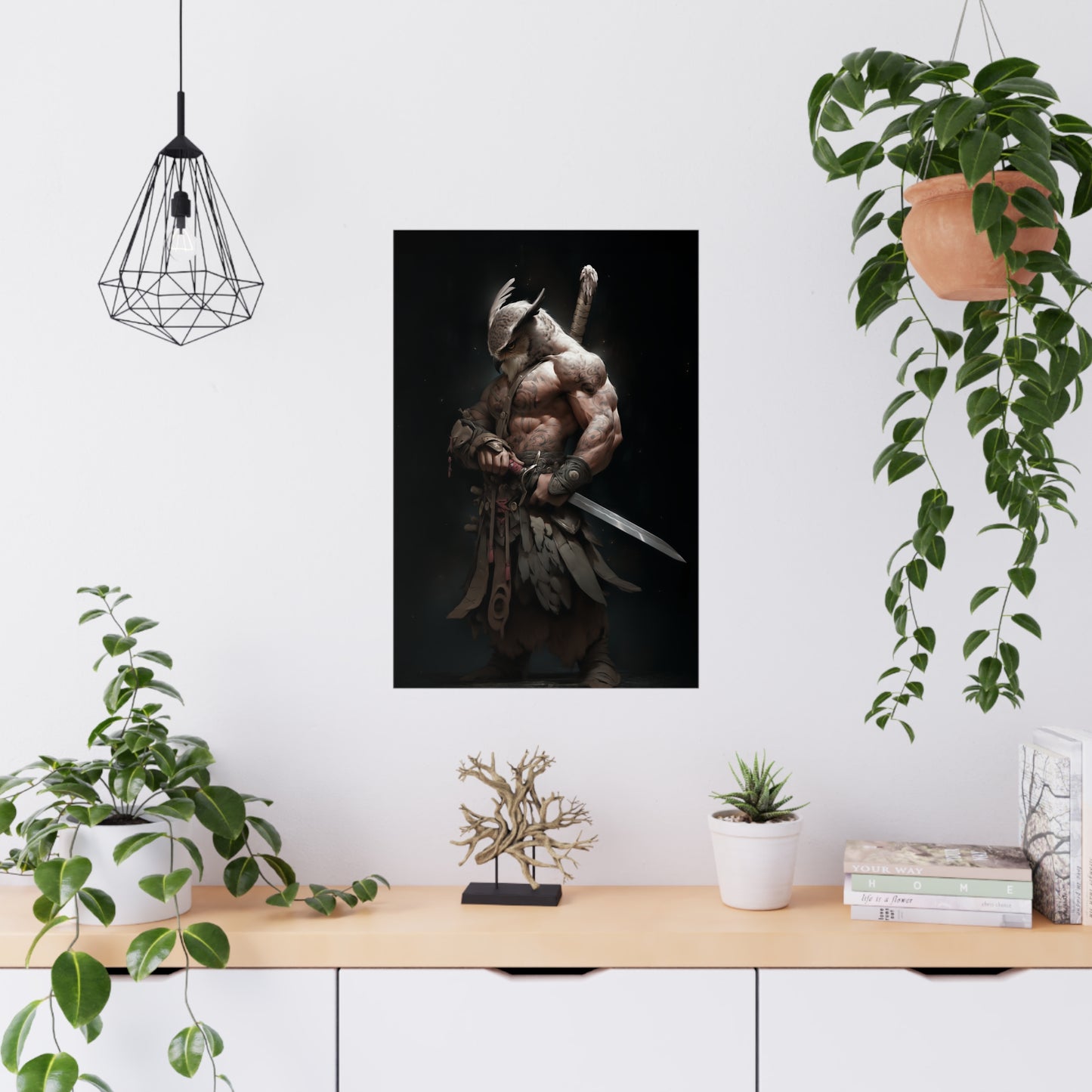 "Owl Hybrid Warrior" Poster - Print