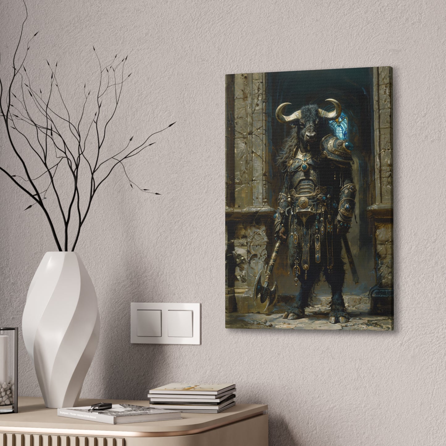 "Minotaur Centurion" Canvas Stretched, 0.75" - Print