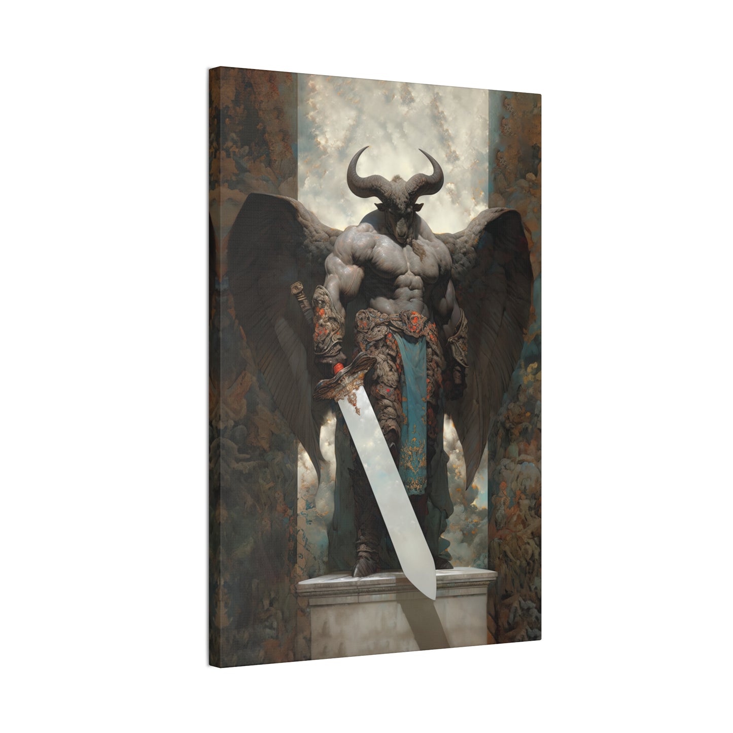 "Winged Minotaur" Canvas Stretched, 0.75" - Print