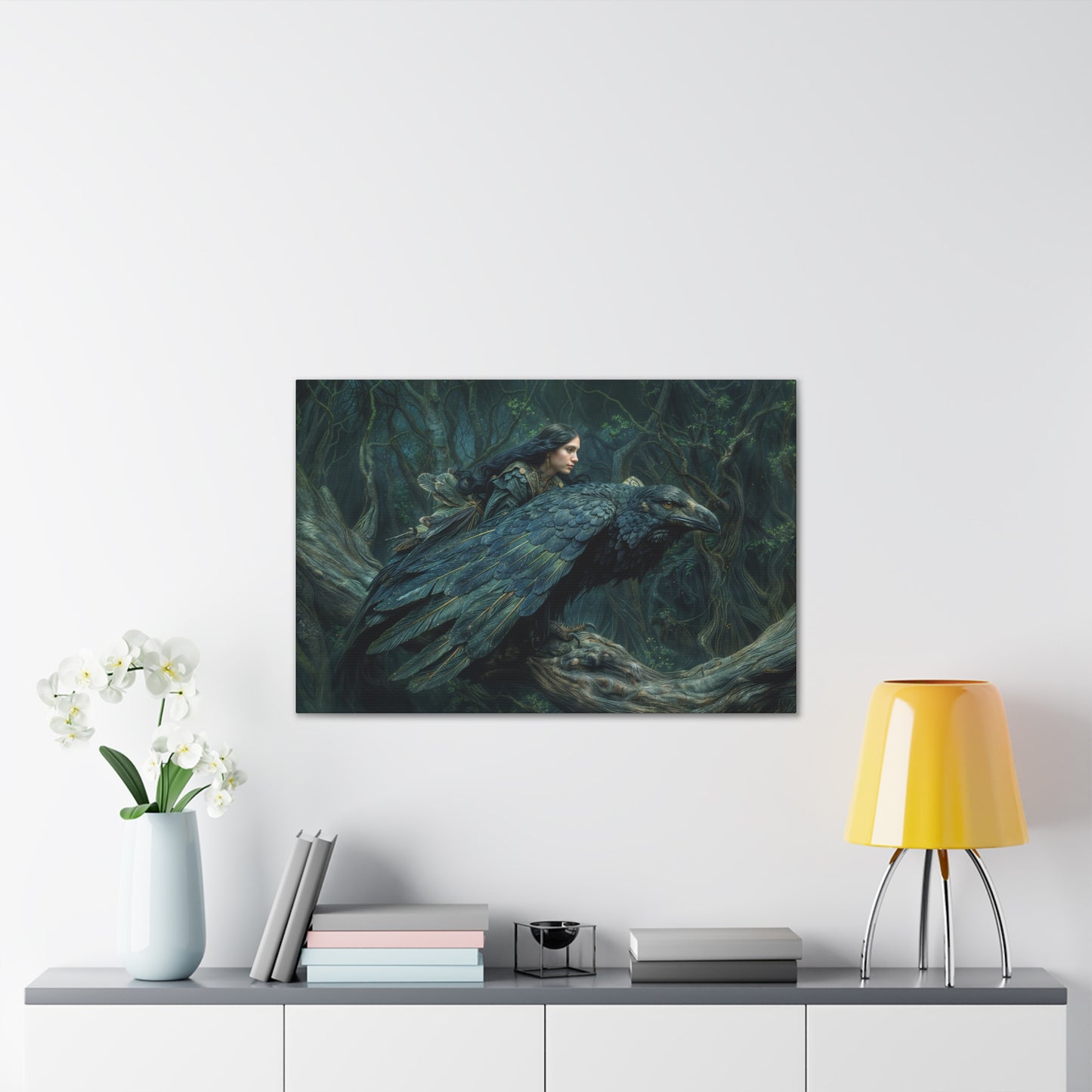 "Lady Of The Crows"  Canvas Stretched, 0.75" - Print